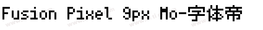 Fusion Pixel 9px Mo字体转换
